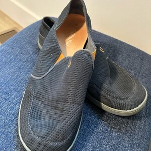 OluKai Men's Navy Slip-On Loafers